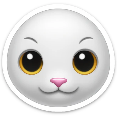 Fisheye rabbit face sticker