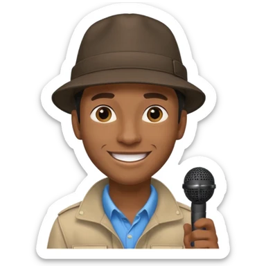 City Tour Guide black man  sticker