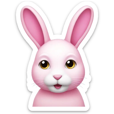 pink rabbit sticker