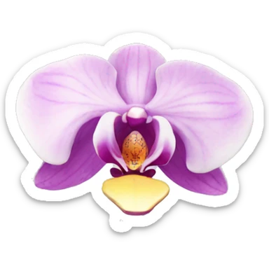 orchid flower sticker