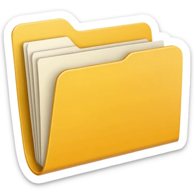 carpeta amarilla sticker