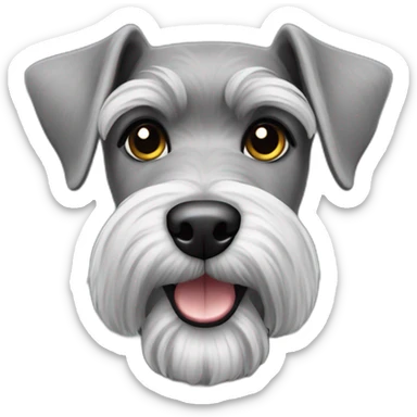 miniature schnauzer gray sticker