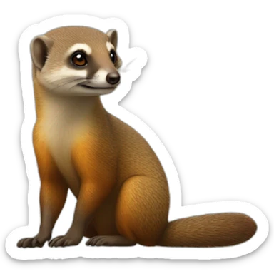 cute mongoose sticker