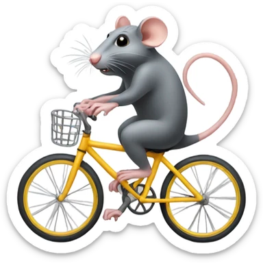 A rat riding a bicycle  sticker