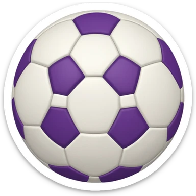 bola de futebol branco e roxa sticker
