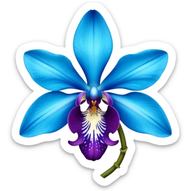 royal blue and cyan orchid sticker