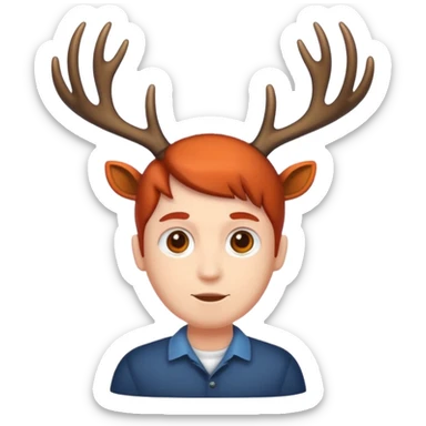 people with antlers sticker