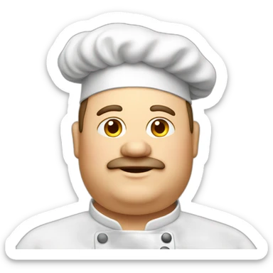  a fat European chef without a mustache sticker