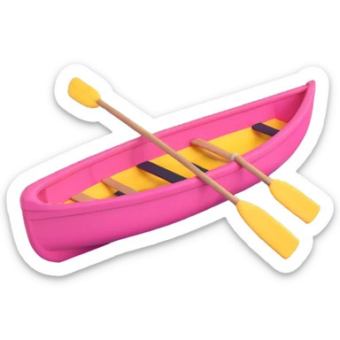 pink rowing boat sticker