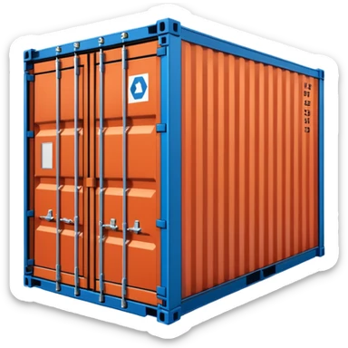 goods Contener emoji which is used for shipment of goods, single contaner, i want to use as emoji with size in height 24px and width in 24px sticker