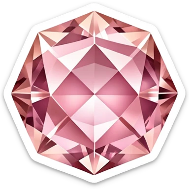 rose gold diamond gemstone with pink hues sticker