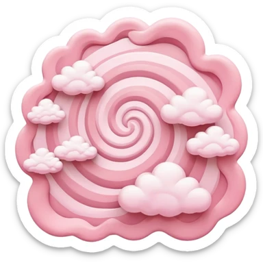 pink van gogh style spam sky sticker