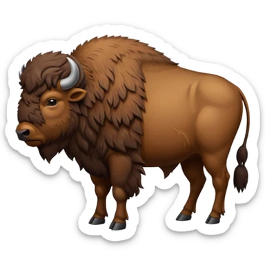 Bison back structure sticker
