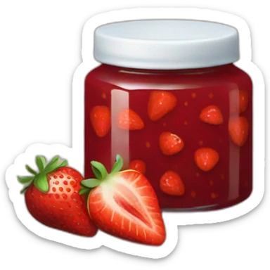 Strawberry jam sticker