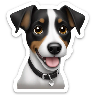 All Black Jack Russell Terrier sticker
