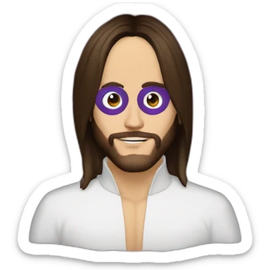 Jared Leto with face eggplant sticker