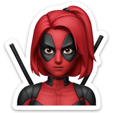 female deadpool from Deadpool & Wolverine movie sticker