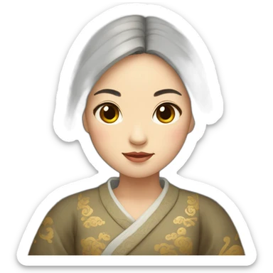 a girl from medieval china sticker