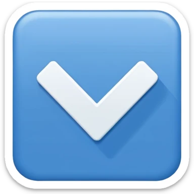 White Checkmark in blue box sticker