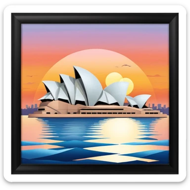Sydney Opera House at sunset sticker