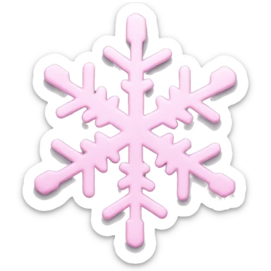 pastel pink snowflake  sticker