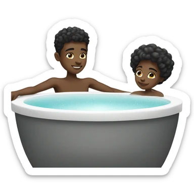 A black boy taking a spa day  sticker