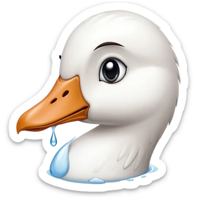 Goose with tears  sticker