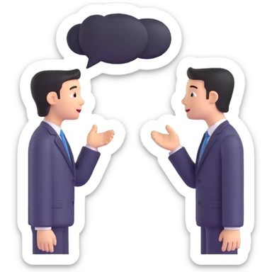 two people talking or acting a skit sticker