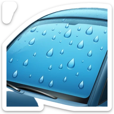 raining on windshield sticker