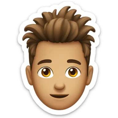 a Italian boy with a brown Mohawk sticker