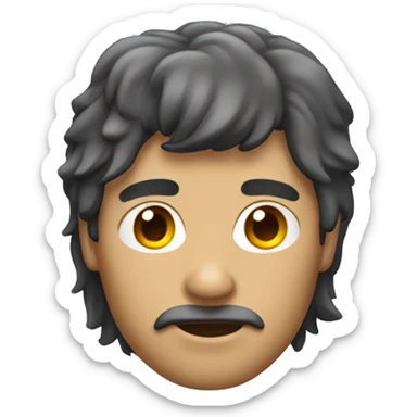 man with mullet hairstyle sticker