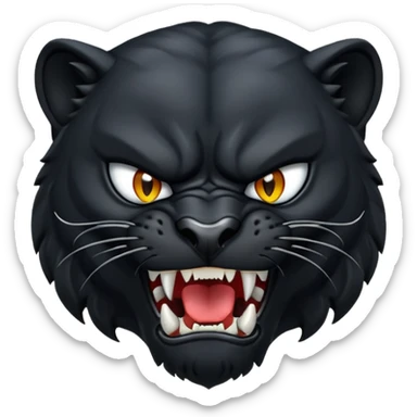 angry panther animal sticker