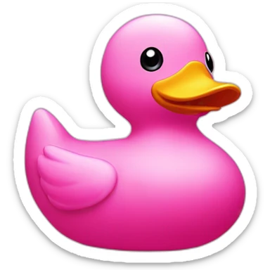 Pink rubber duck sticker