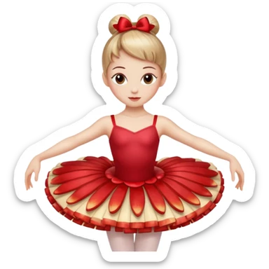 Make apple type ballerina emojis  sticker
