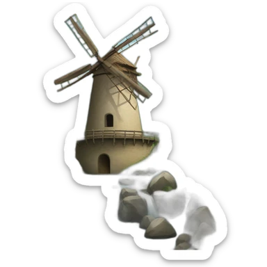 molino viento agua sticker