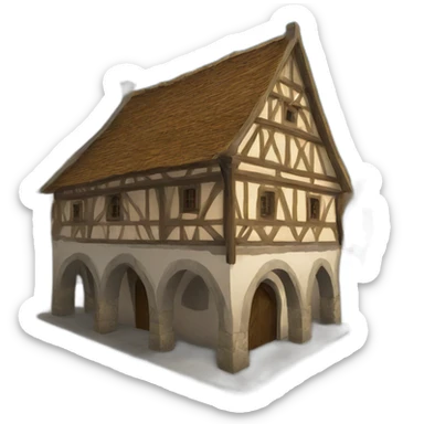 medieval town hall sticker