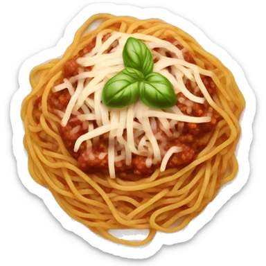 Plate with spaghetti bolognese  sticker
