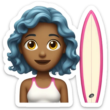 surfeuse peau matte sticker