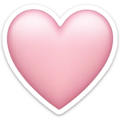 light pink heart sticker