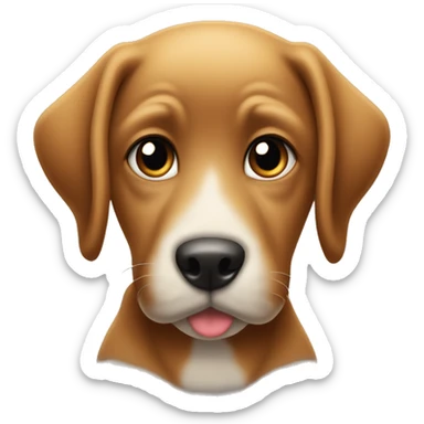 “A face with a pouty lip, wide puppy eyes, and slightly tilted head, expressing a playful yet genuine ‘please’ or begging expression.” sticker