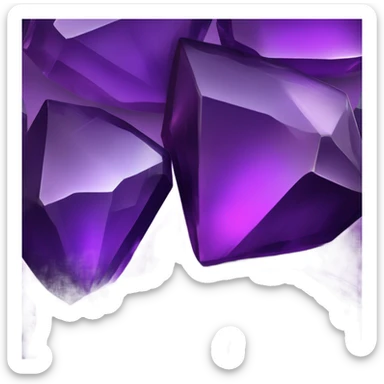 purple obsidian crystal sticker