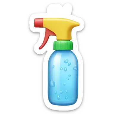 Spray Bottle shooting water sticker
