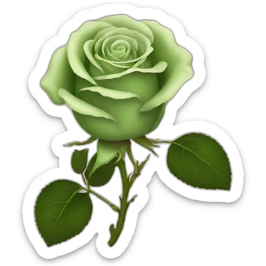 Rose green sticker