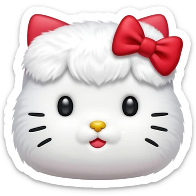 Fait un emoji comme hello kitty à la perfection en dessin normal sans 3d sticker