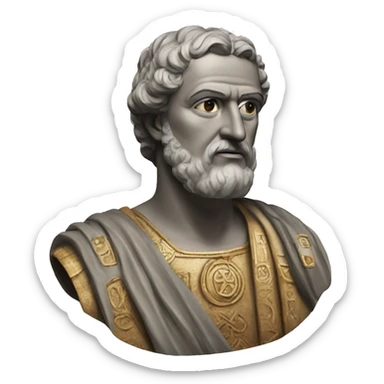 a bust of the 7th century byzantine emperor Maurice  sticker