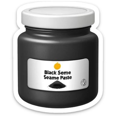 black sesame paste sticker