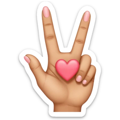 hand korean finger heart emoji that has the middle finger sticking out sticker
