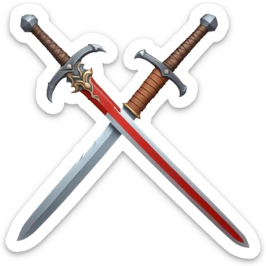 barbarian sword object icon, large heavy sword, rough steel blade, leather wrapped handle, battle-worn scratches, fantasy style, 3D cartoon, mobile game icon style, centered, clean background, soft shadow, no text, no watermark

 sticker