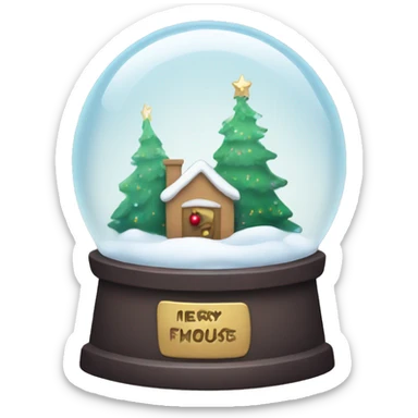 Christmas snowglobe sticker