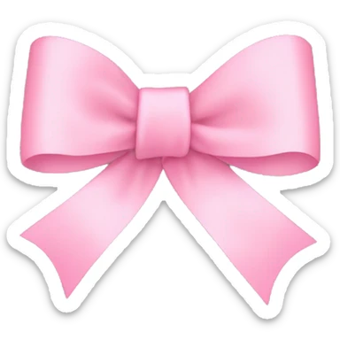 a ribbon in baby pink sticker